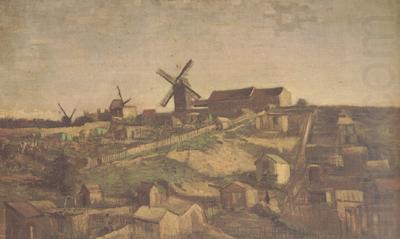 View of Montmartre with Windmills (nn04), Vincent Van Gogh